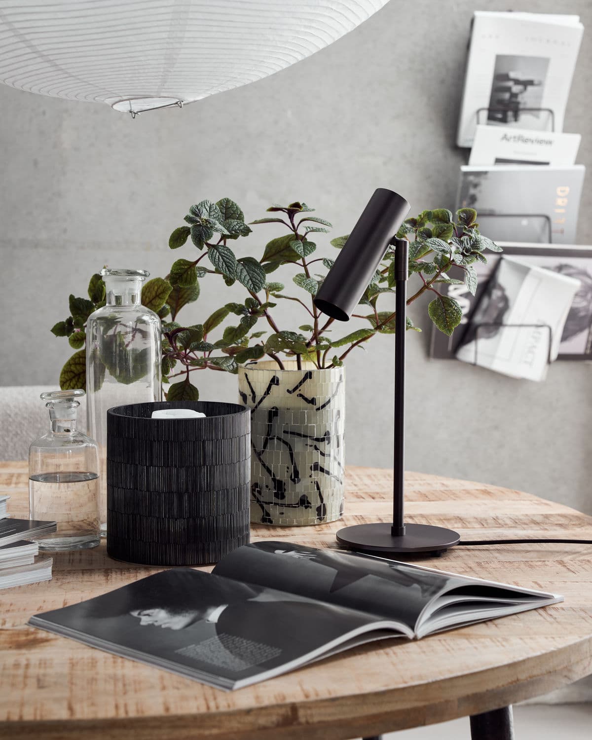 Norm Tischlampe Schwarz Antik Ø14