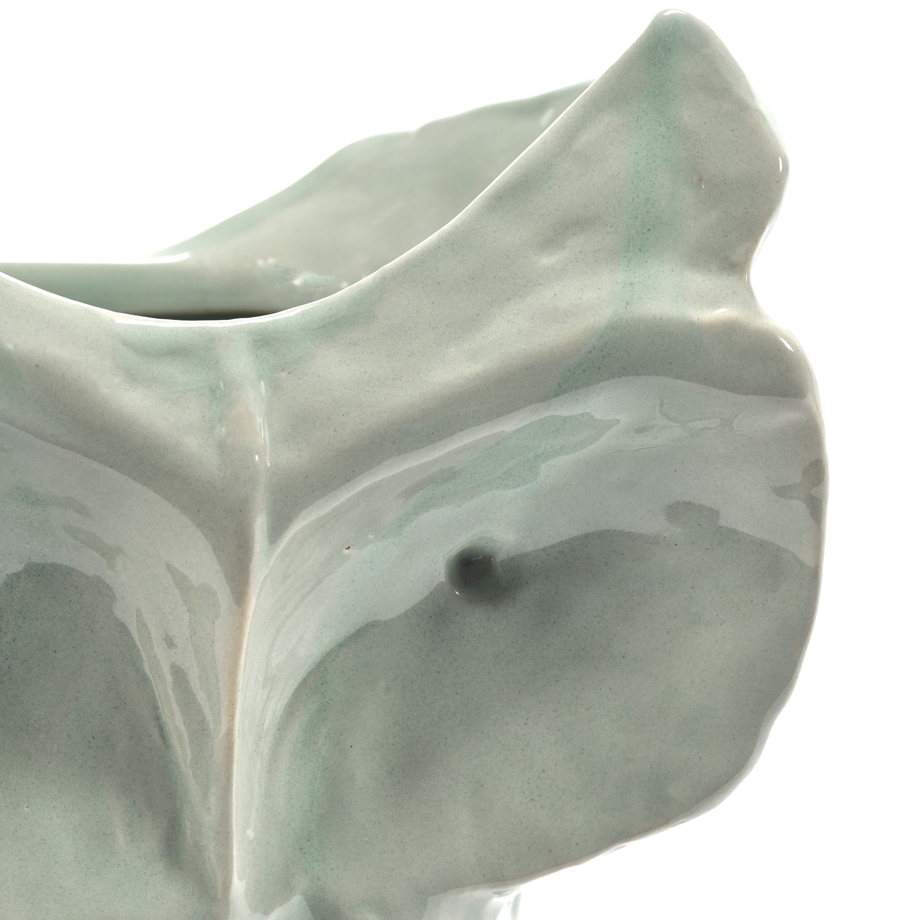 Owl Vase Light Blue After Midnight Small