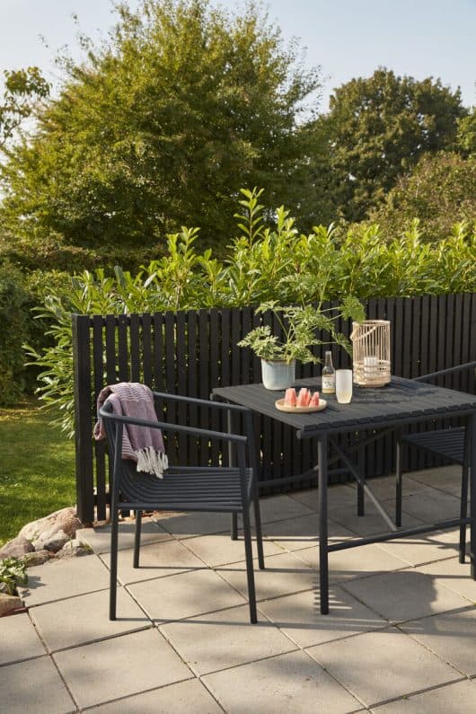 Villa Tisch Schwarz 90cm