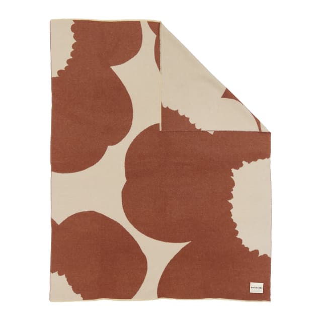 Iso Unikko Plaid Off White/Chestnut 130x170