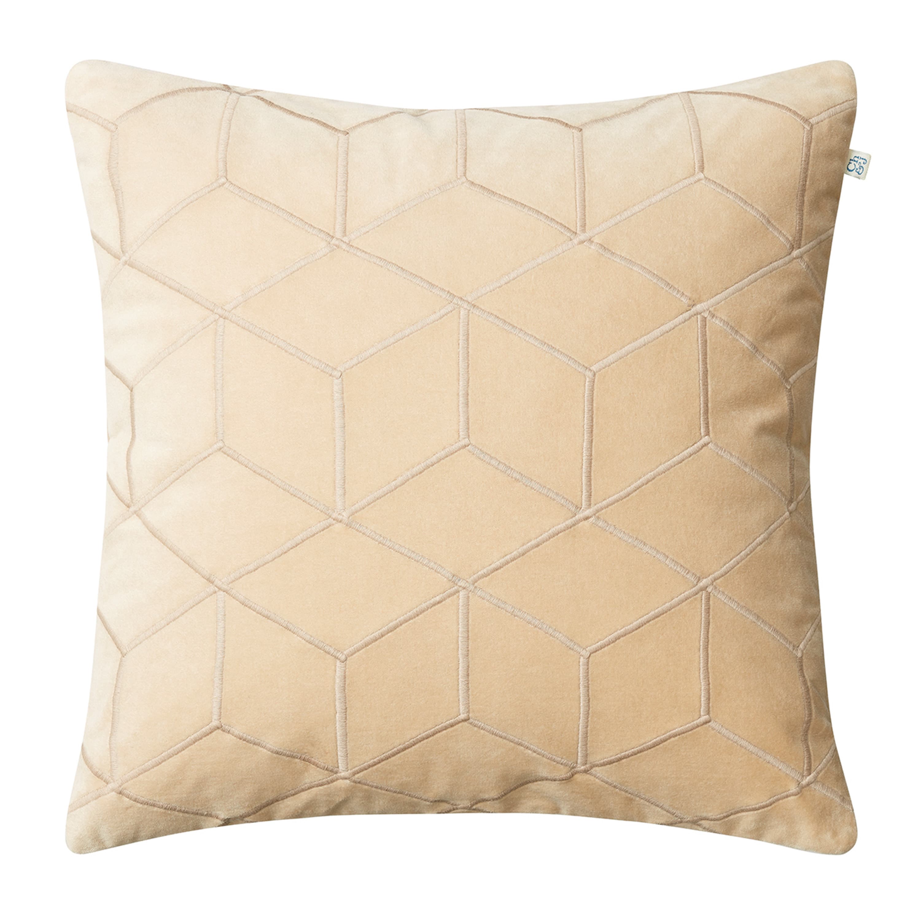 Vir Kissenbezug Samt Beige 50x50