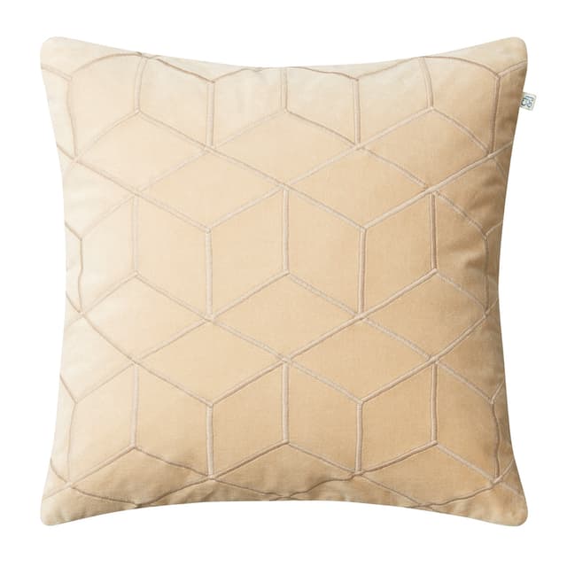 Vir Cushion Cover Velvet Beige 50x50