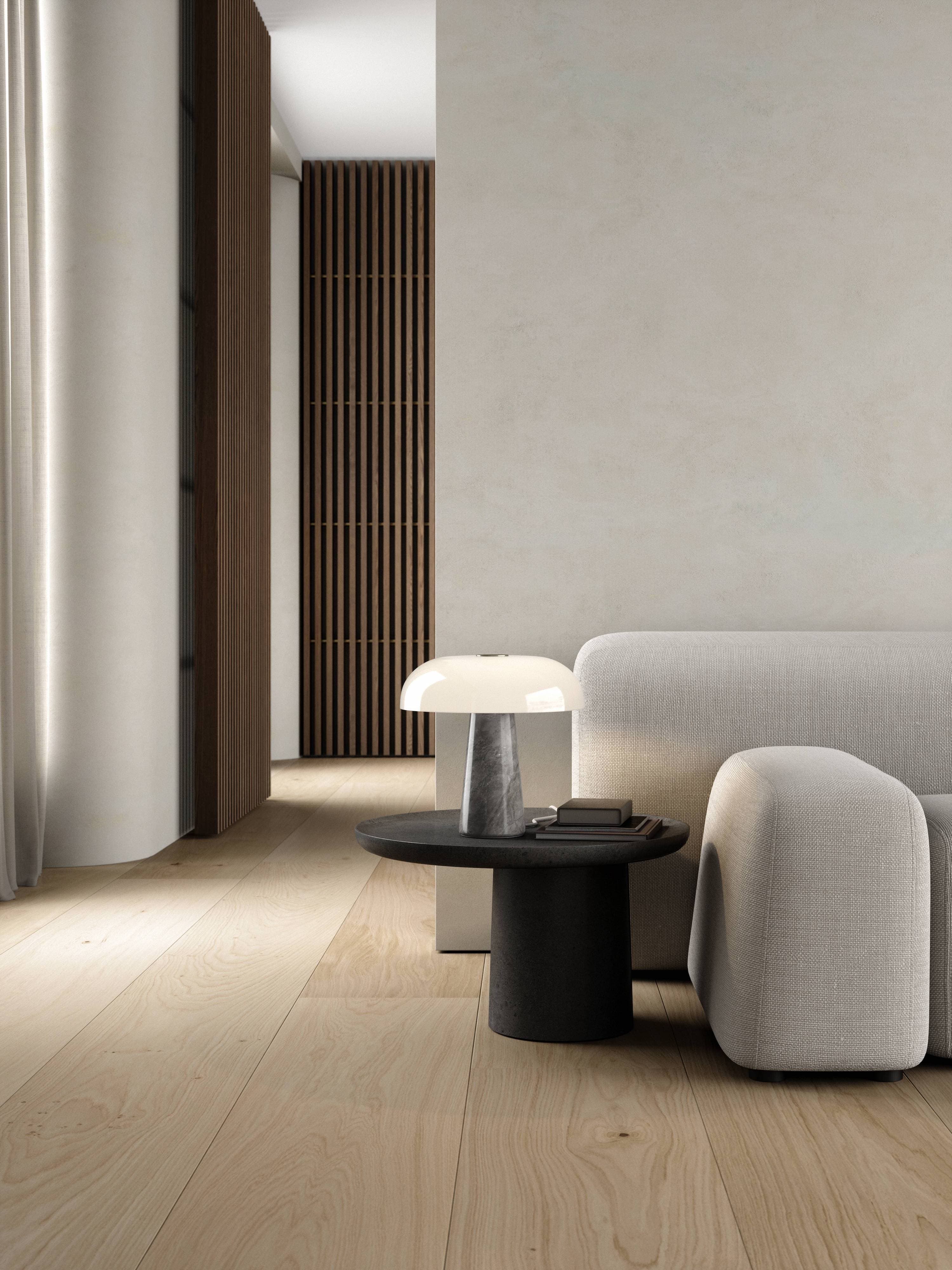 Glossy Table Lamp Gray