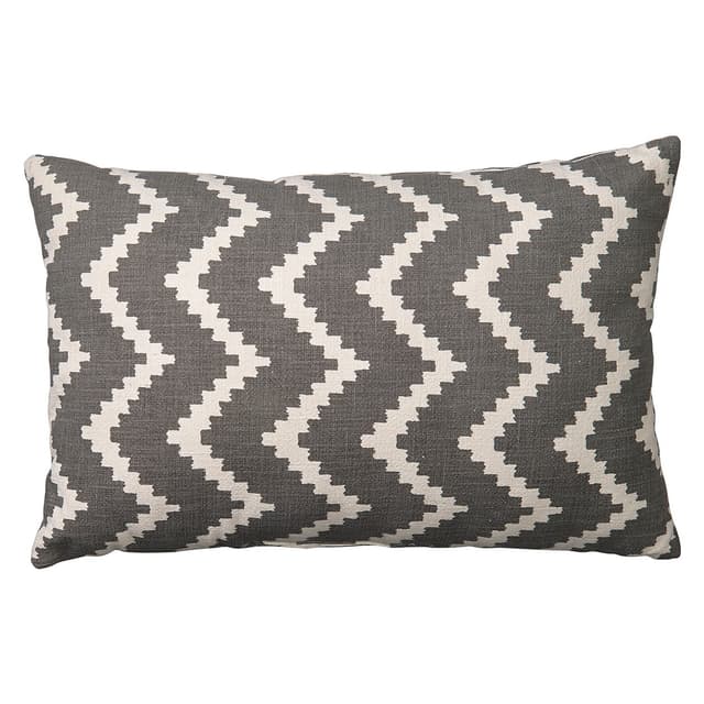 Ikat Sema Outdoor Zierkissen Grau/Off-Weiß 40x60