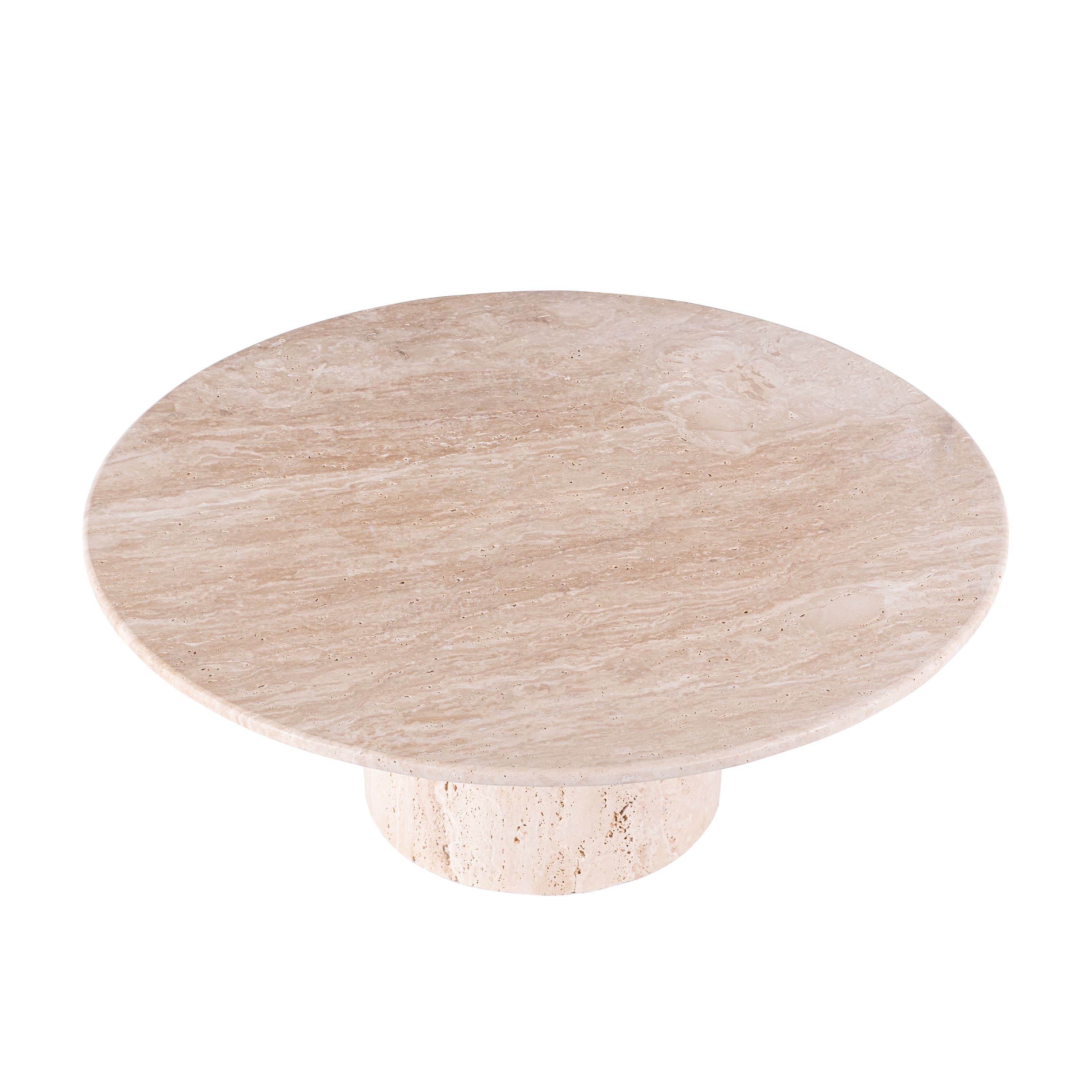 Nicola Coffee Table Travertine Ø95