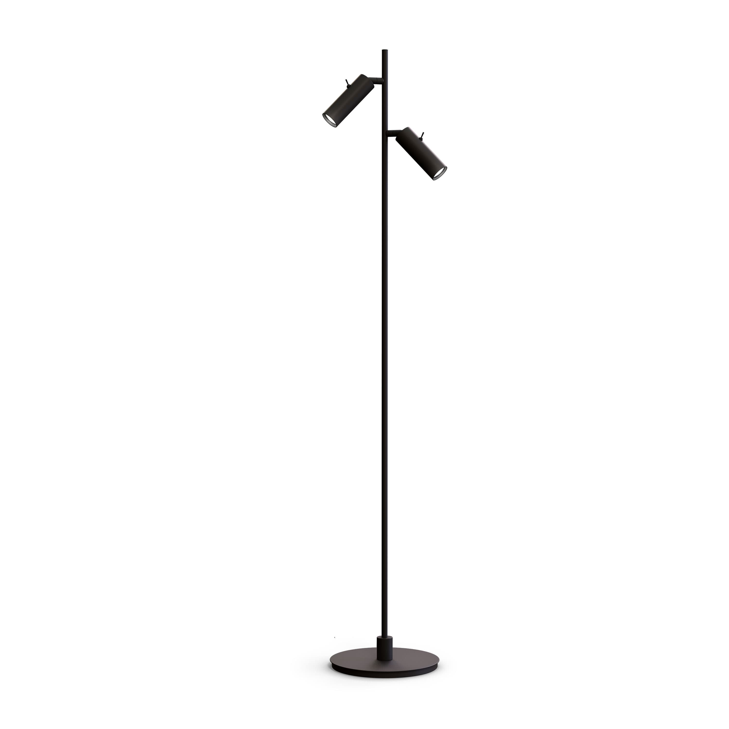Pipeline Floor Lamp Matte Black Double