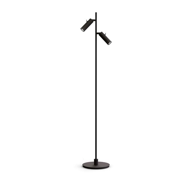 Pipeline Floor Lamp Matte Black Double