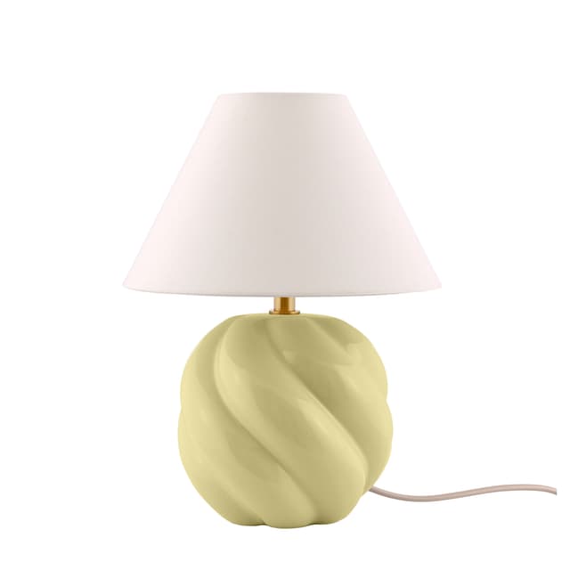 Dahlia Table Lamp Butter Yellow 24cm