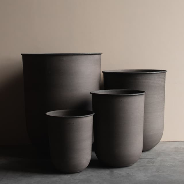 Out Blumentopf 4er-Set Braun