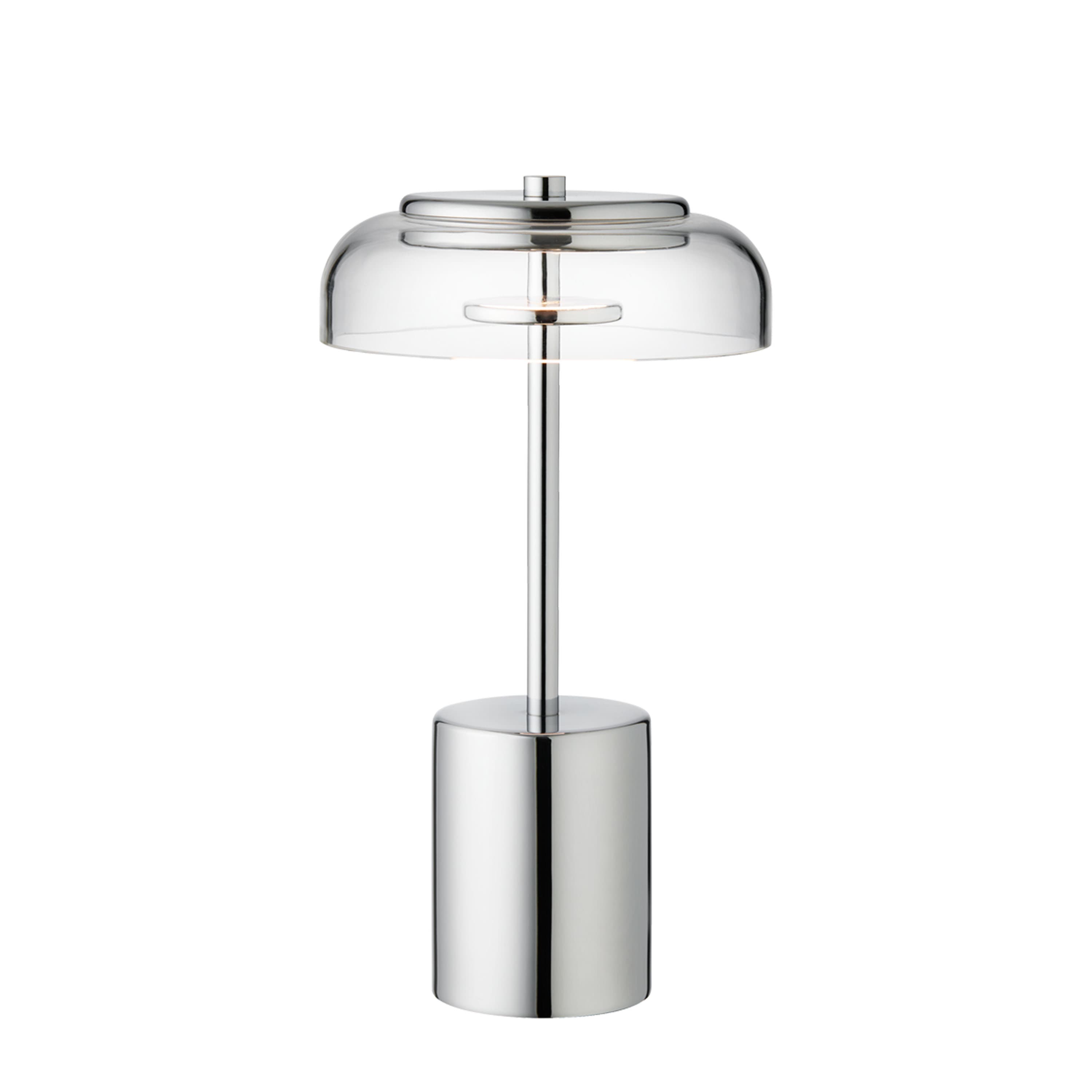 Blossi Table Lamp Chrome/Clear Small