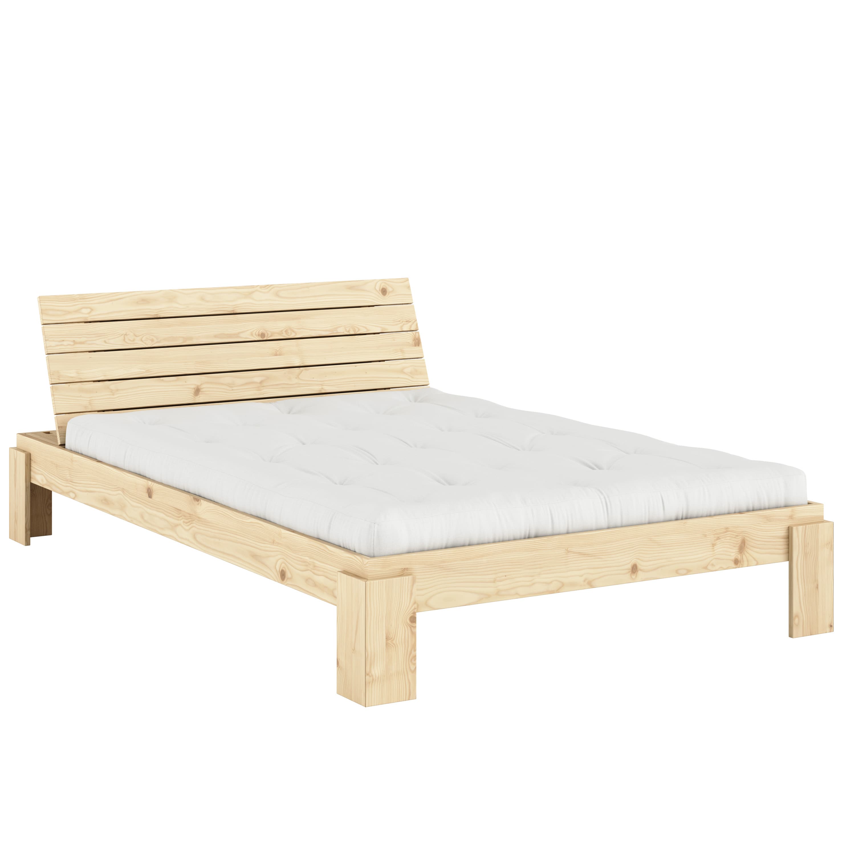 Layers Bed frame with Headboard Natural 140x200