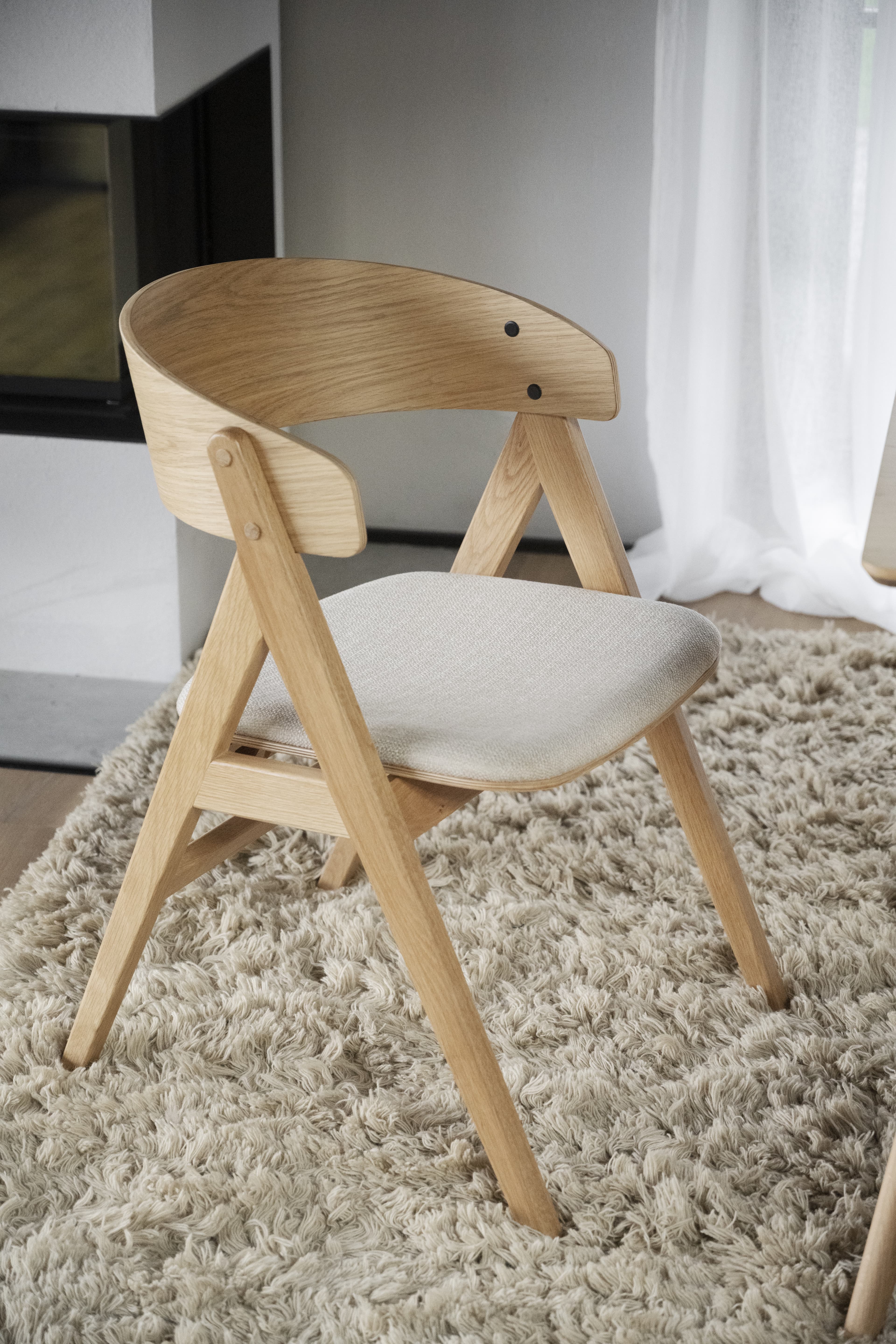 Waterton Armlehnstuhl Eiche/Beige