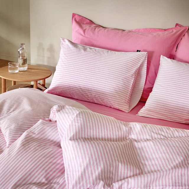 Tor Double Duvet Cover Set Klar Pink 220x220cm/50x60cm