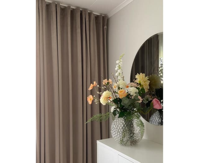 Sweet Curtain Length Velvet Beige 250cm