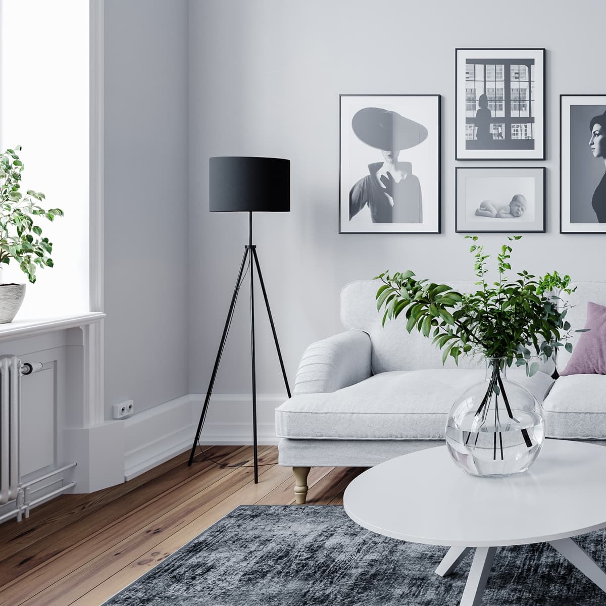 Rina Floor Lamp Black