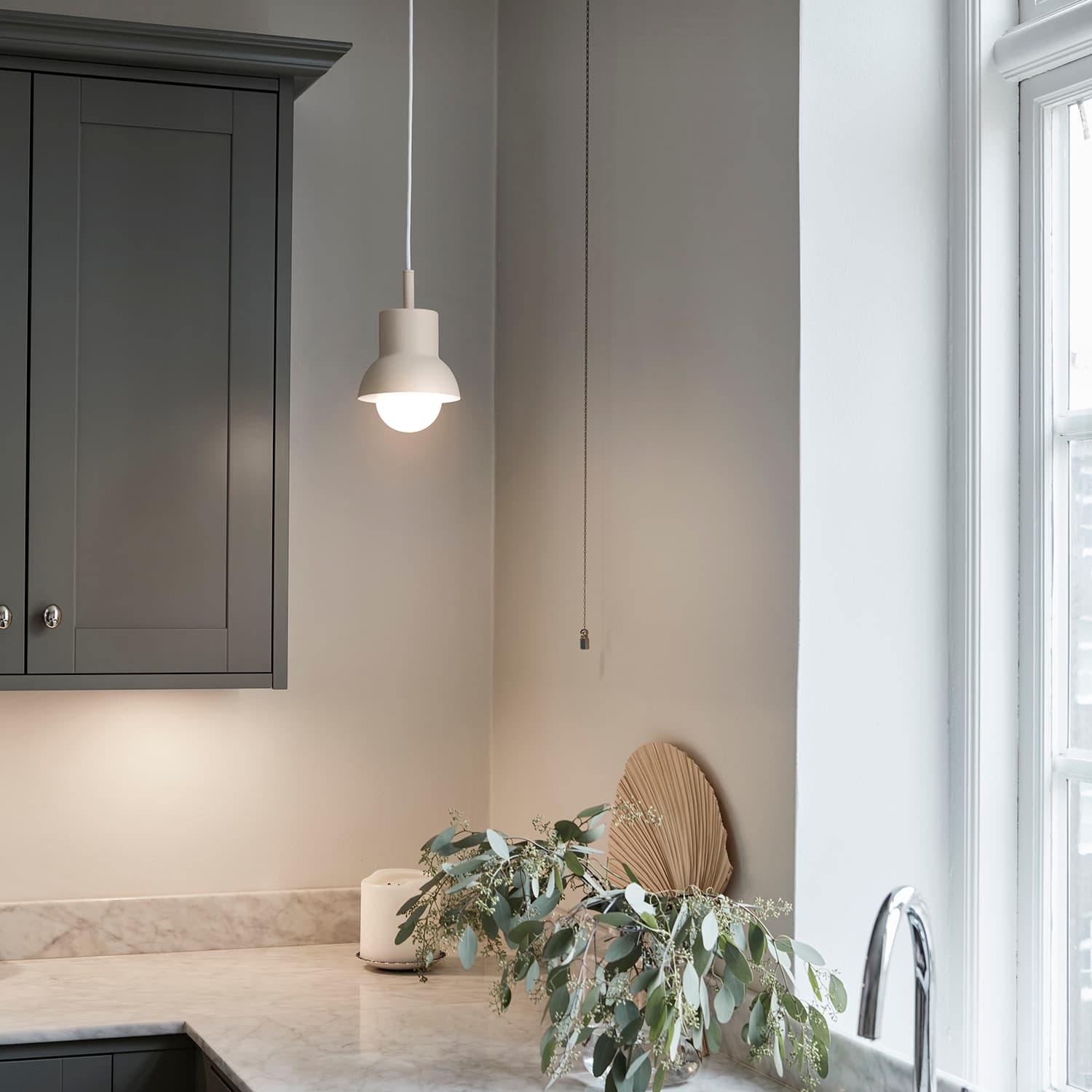 Down Deckenlampe Beige