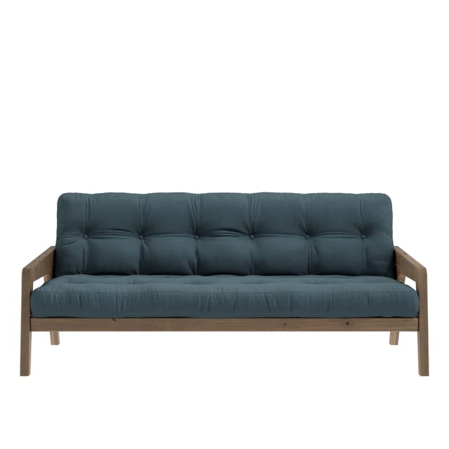 Grab Schlafsofa Braun/Petrolblau 204cm