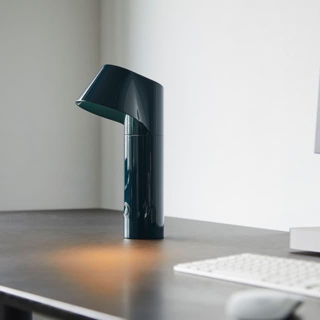 Willow Portable Table Lamp Midnight Green 30cm
