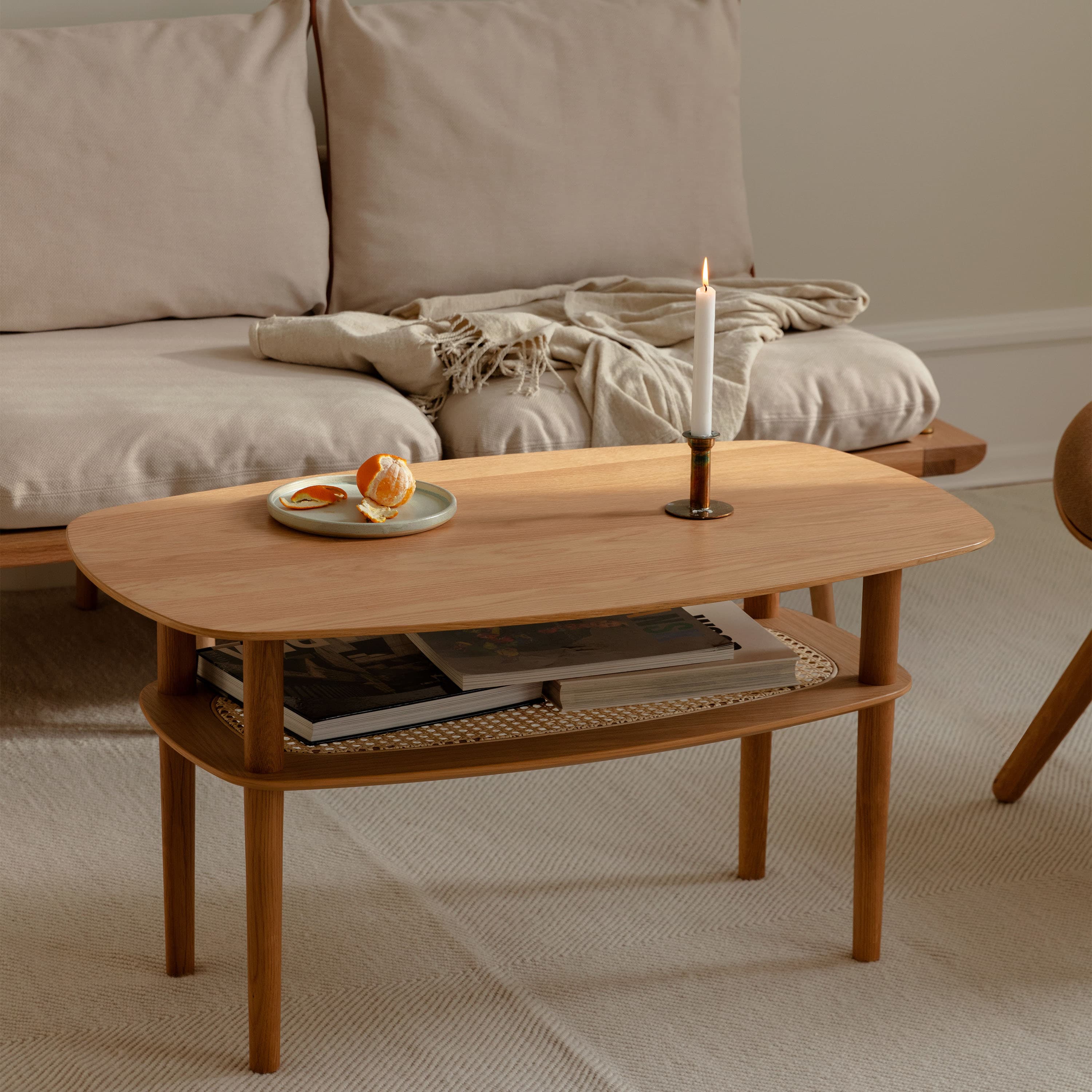 Together Couchtisch Sleek Rectangle Oak 100x60