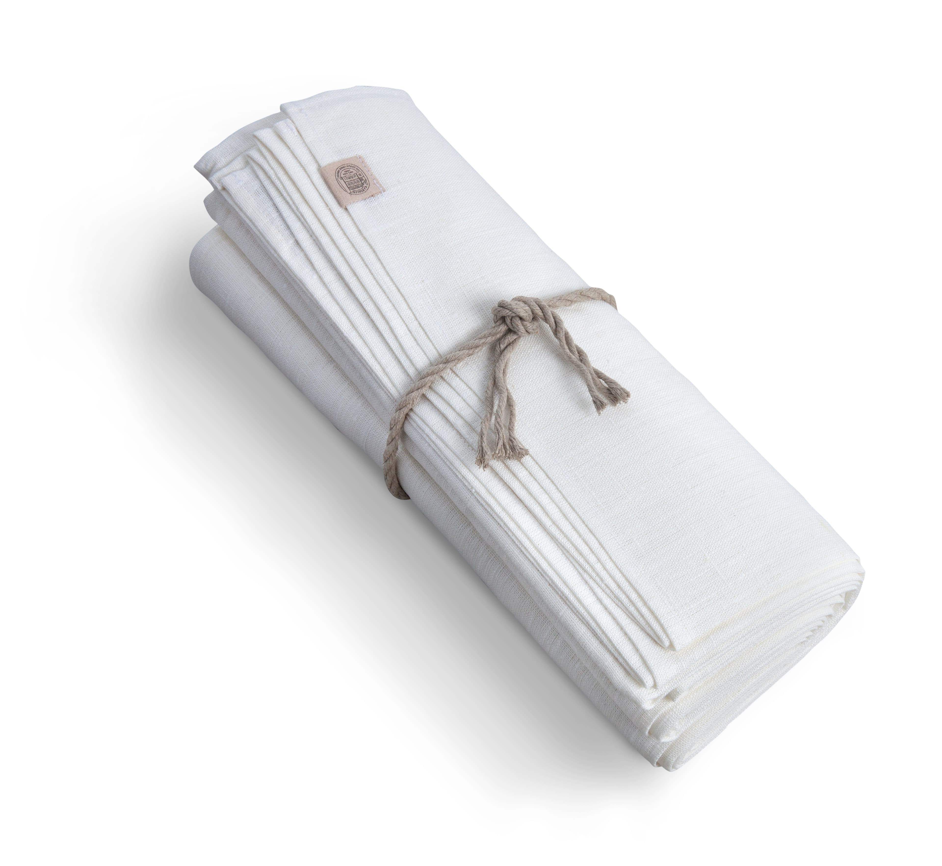 Classic Linentischdecke Off-White Ø170