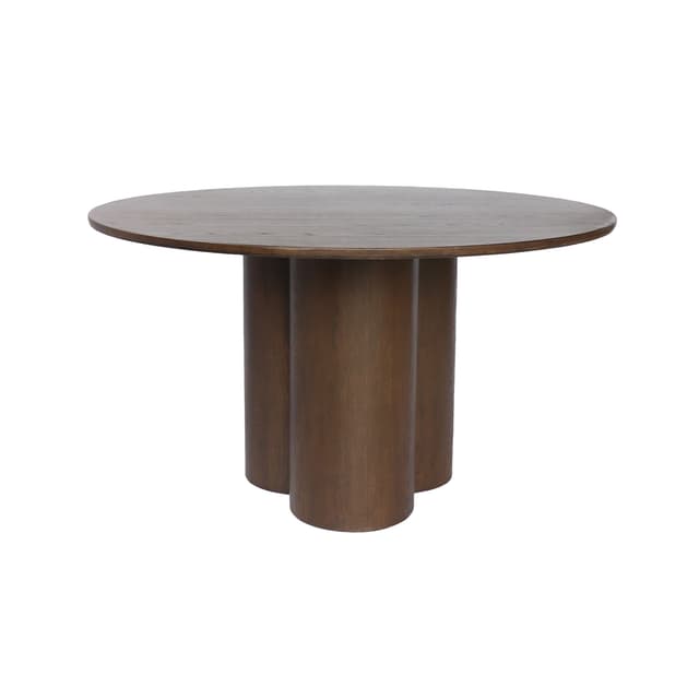 Laura Dining Table Brown Stained Oak Ø130