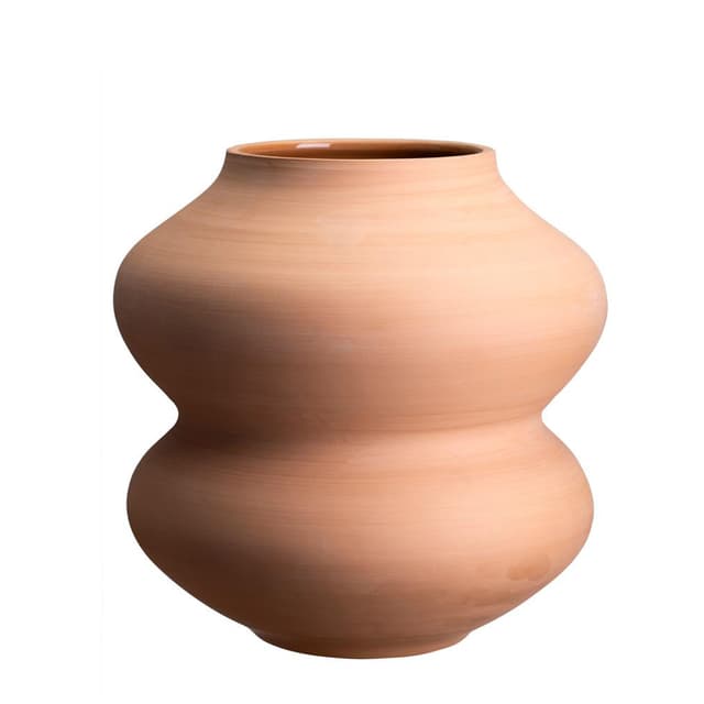 Belle Vase Raw Pink Terracotta 25cm