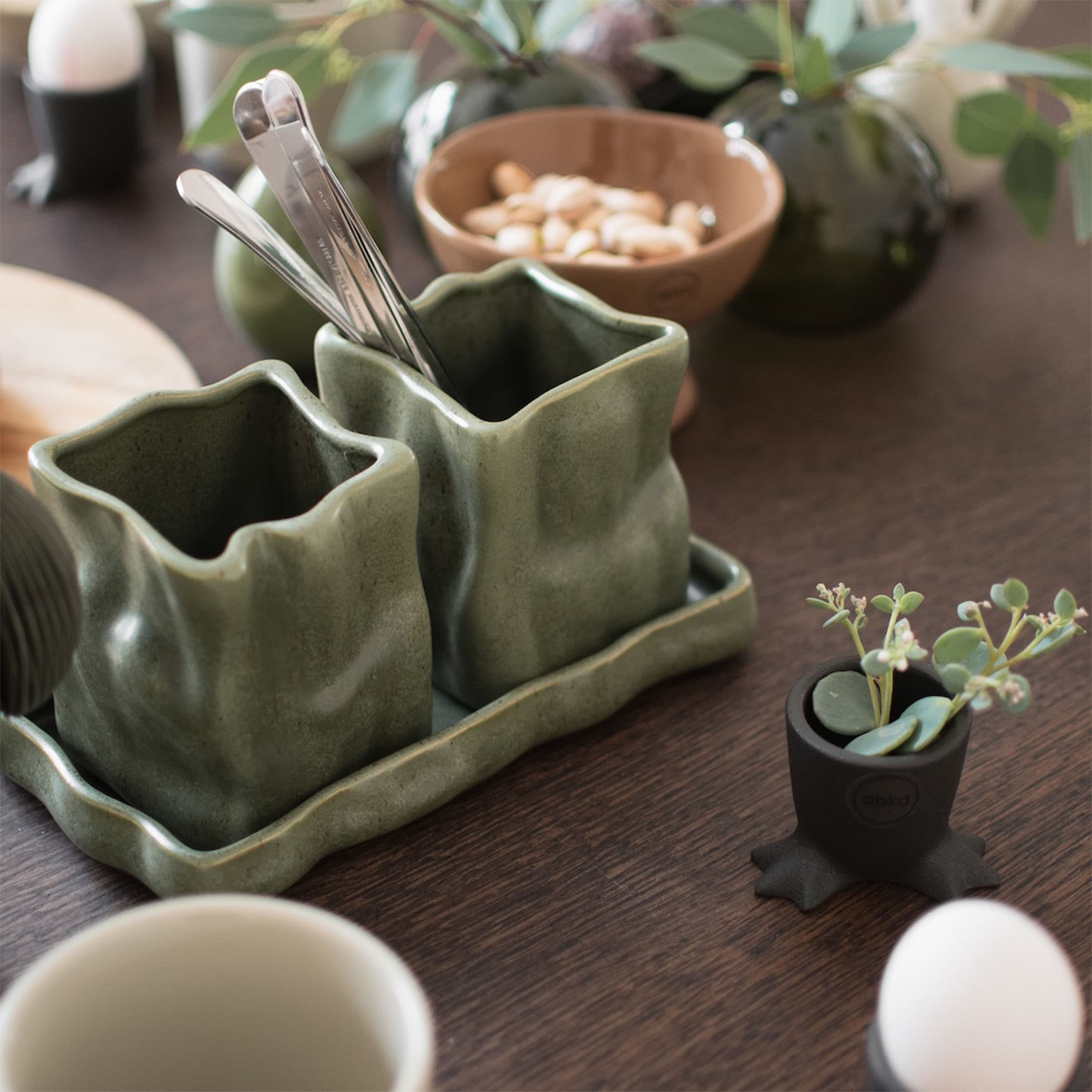 Herb Blumentopf Moos Ø8 2er-Set