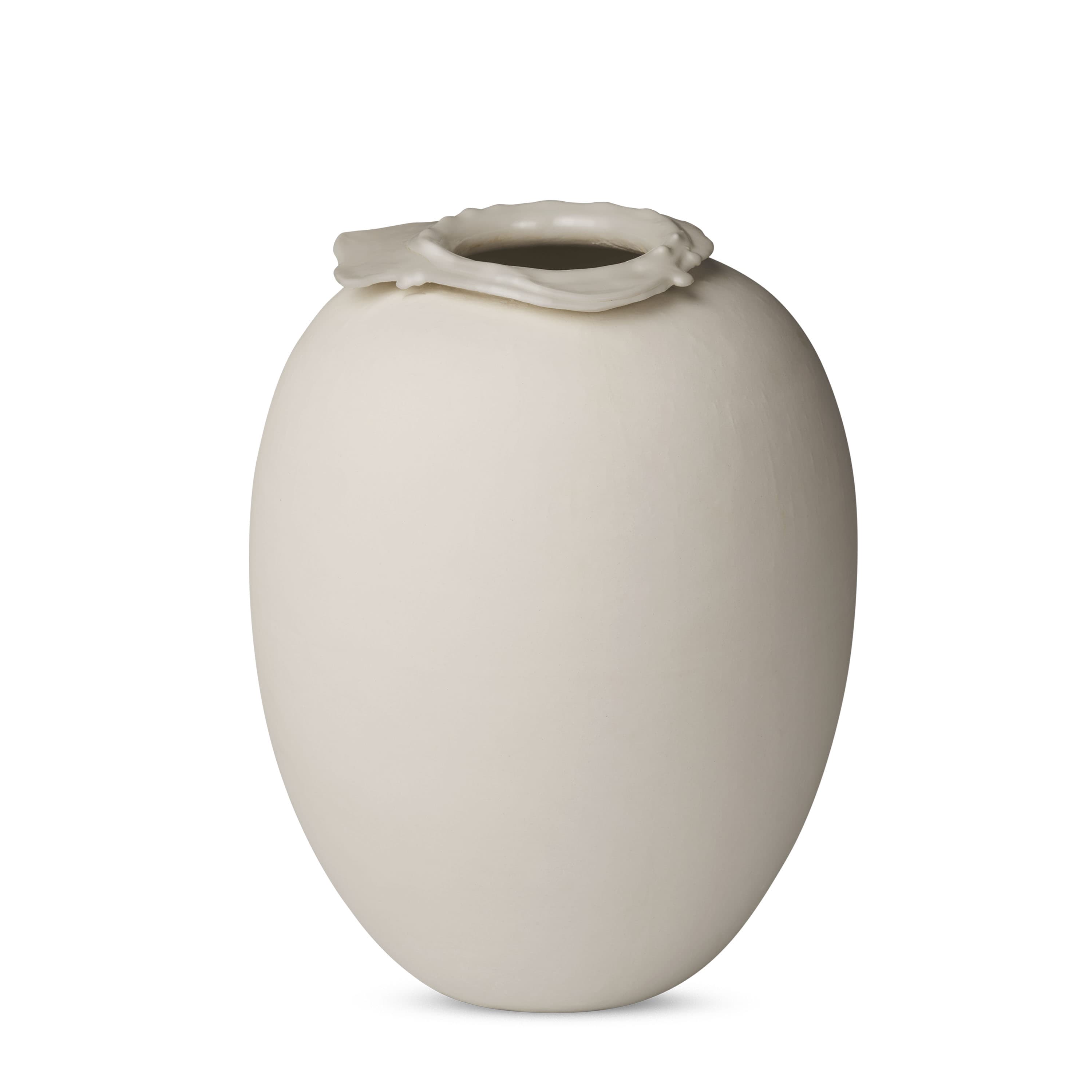 Brim Vase Beige 28cm