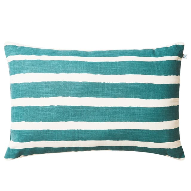 Block Stripe Outdoor Zierkissen Heaven Blue/Offwhite 40x60