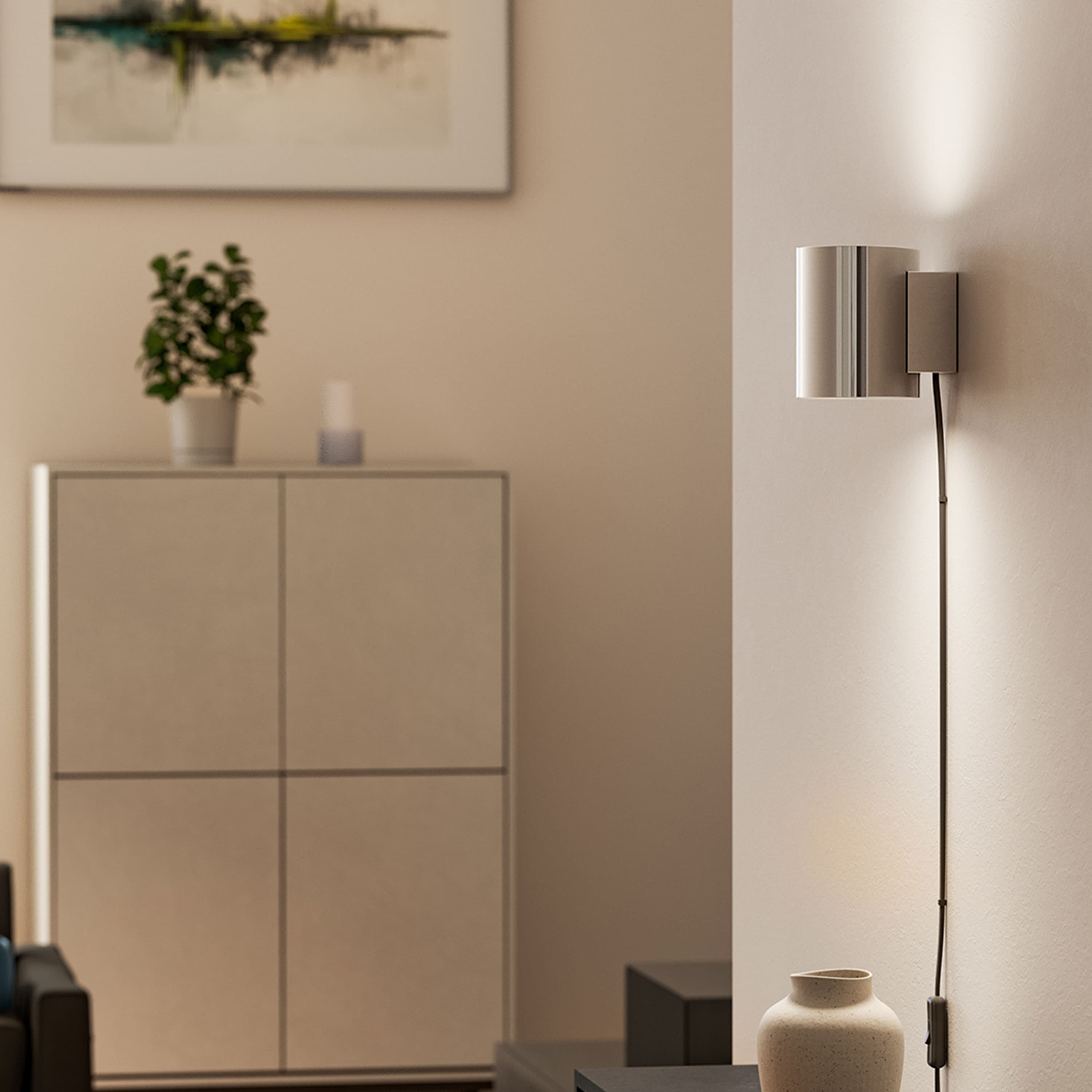 Evoke Wandleuchte Chrom Small