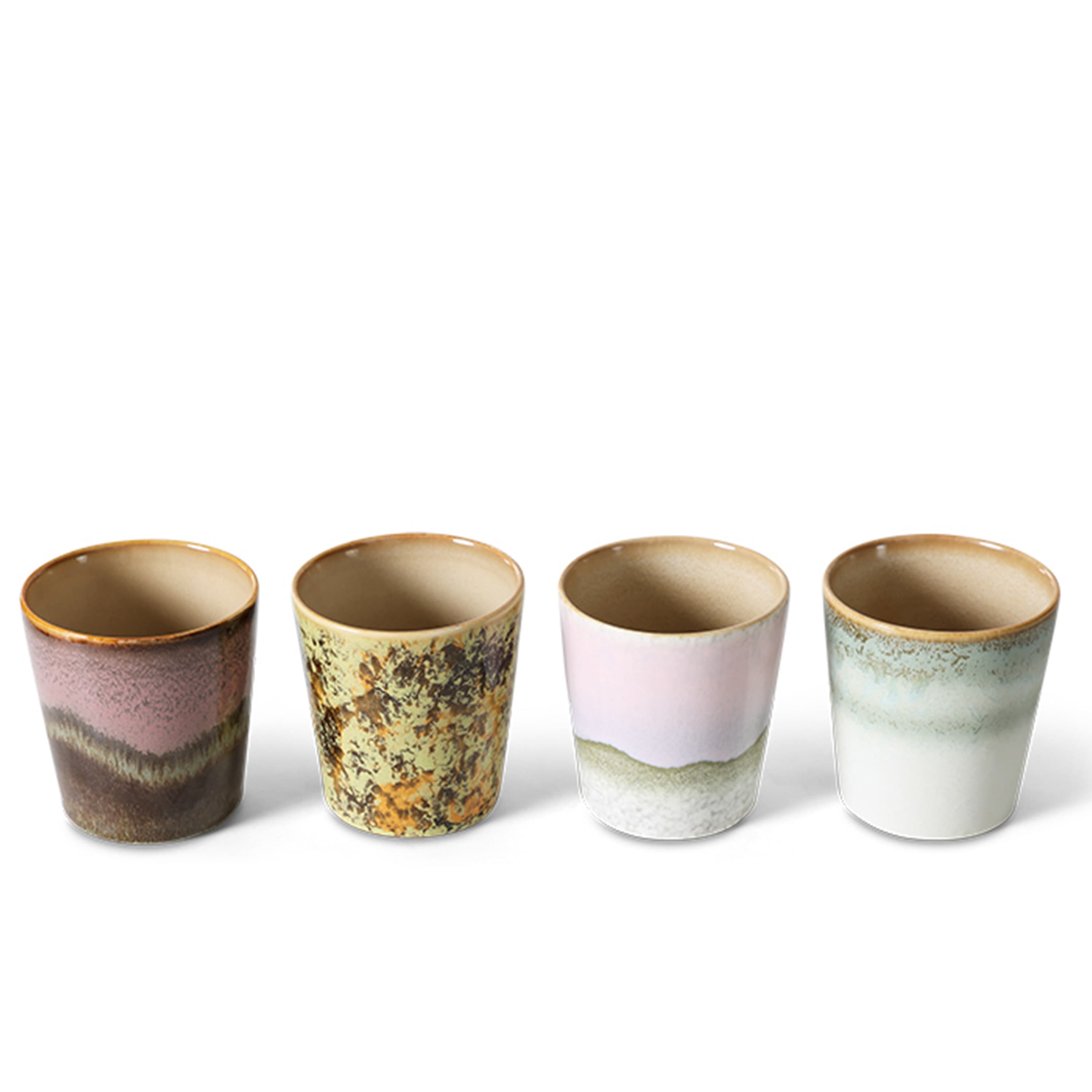 70s Ceramics Coffee Cup Serendipity 4-pack