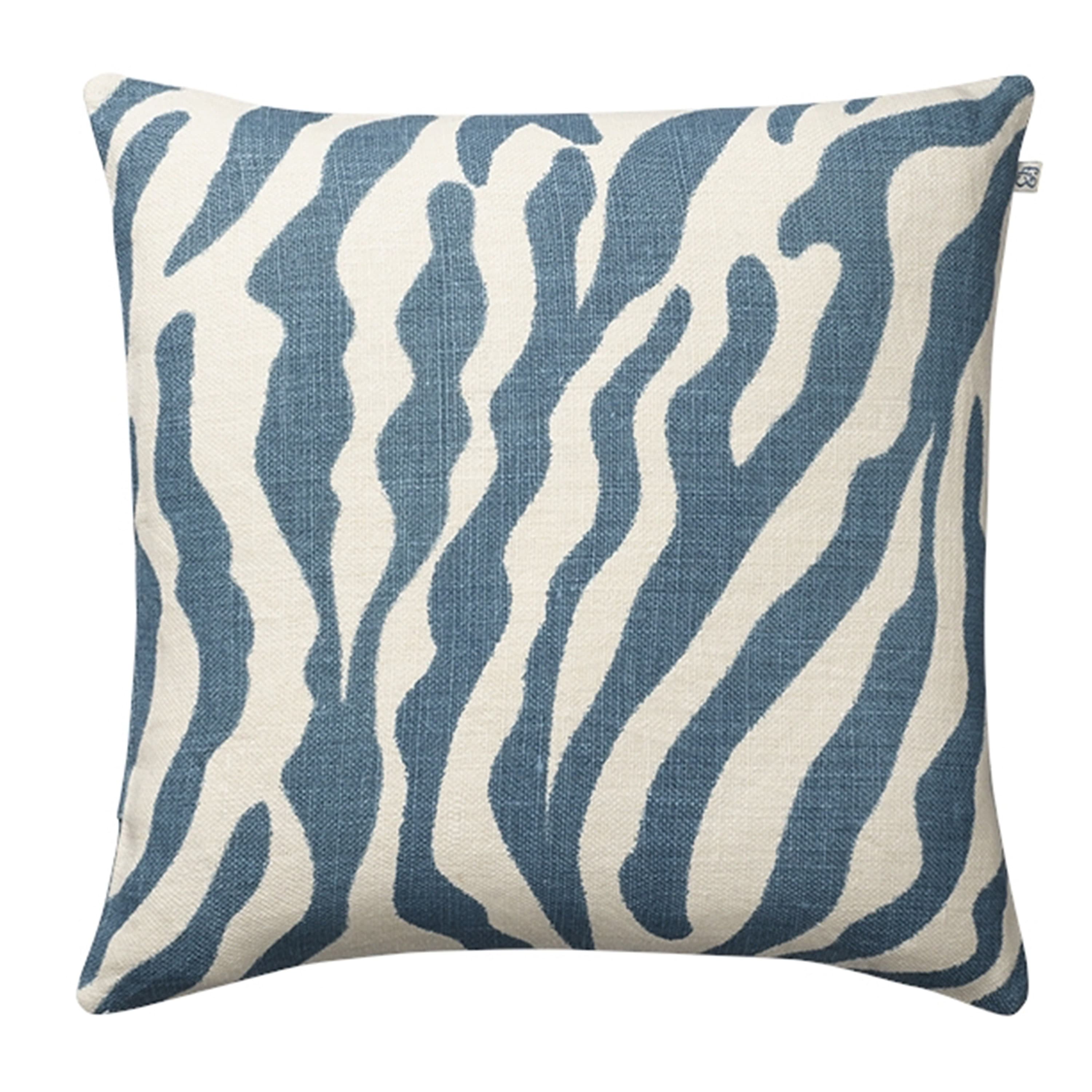 Zebra Leinen Kissenbezug Heaven Blue 50x50