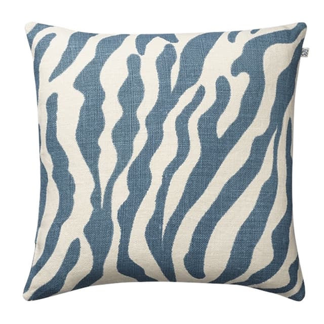 Zebra Linen Cushion Cover Heaven Blue 50x50 cm