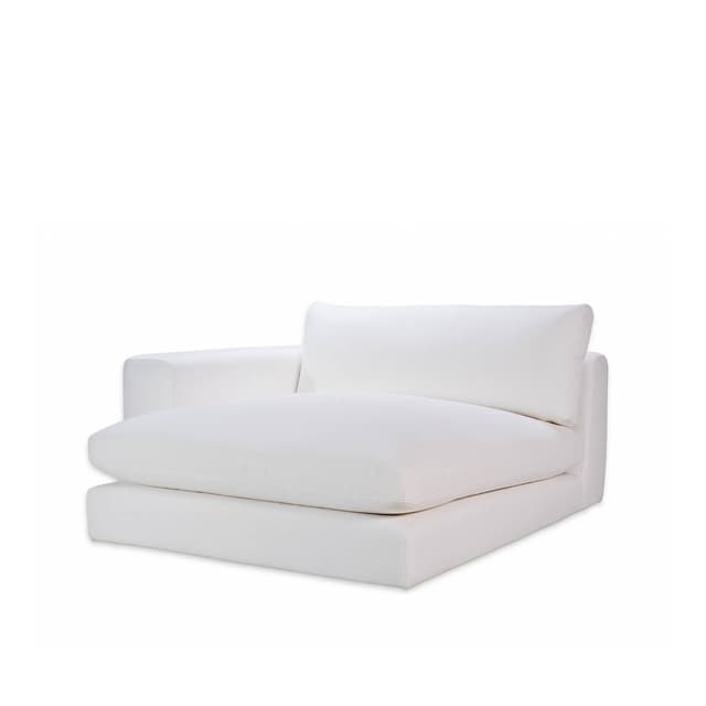 Capri 1,5-Sitzer Divanmodul mit linker Armlehne Weiß 142x155