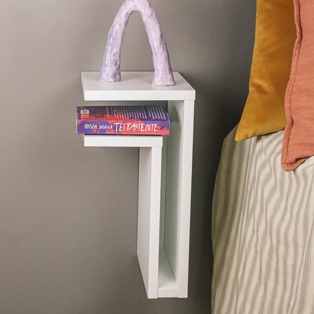 F-Shelf Left Nachttisch Weiß