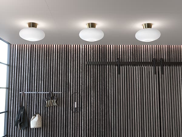 Bullo Ceiling Lamp Opal/Brass