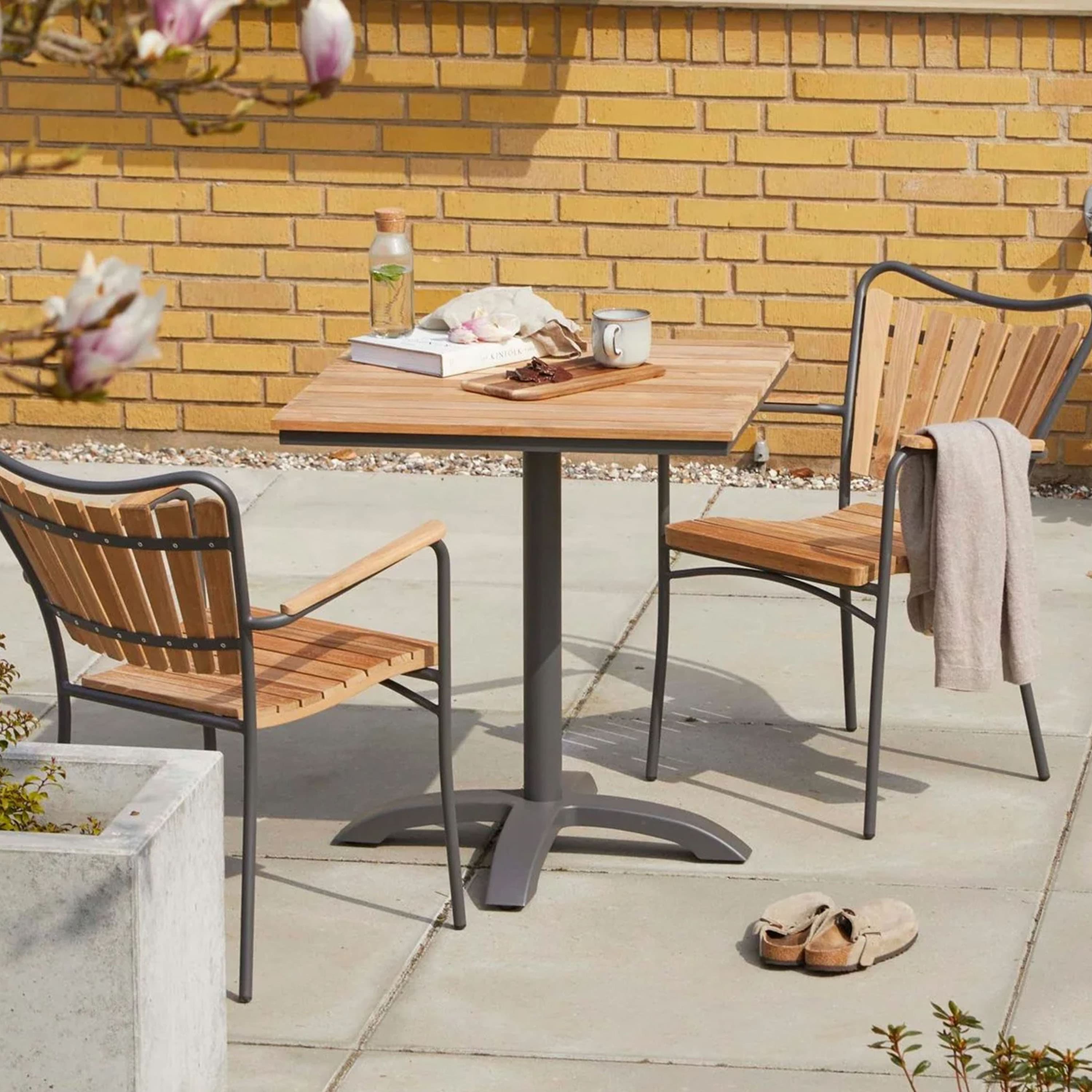 Mood Café Table Sandy Grey/Teak 70x70