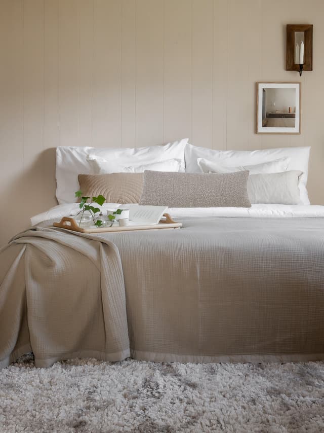 Trond Pillow Cover Beige 35x80