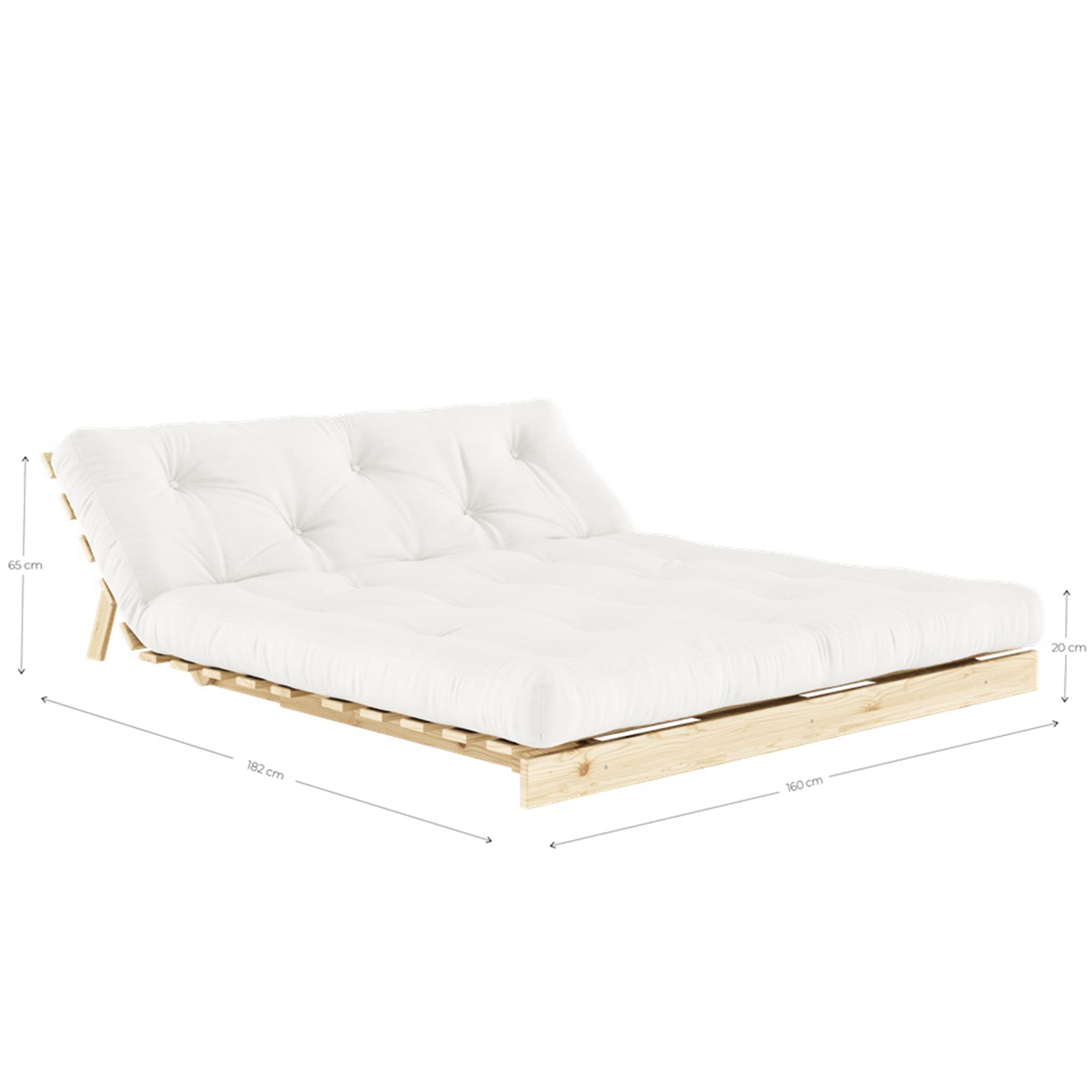 Roots Schlafsofa Natur/Dunkelgrau 160cm