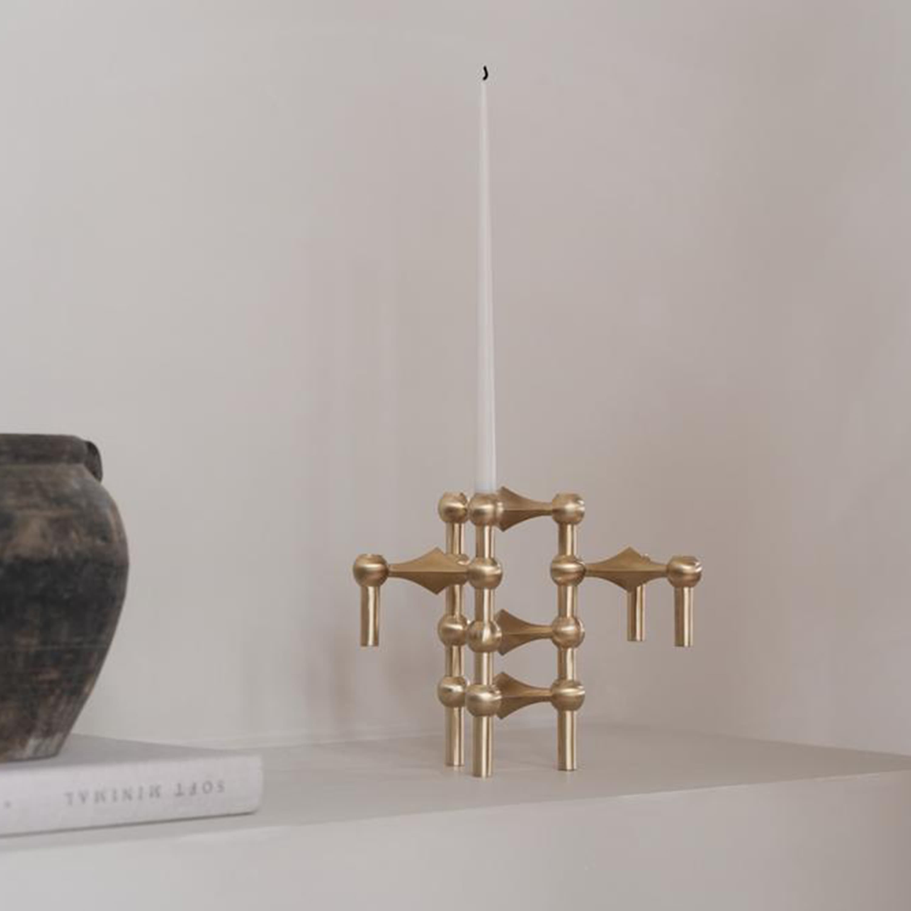 STOFF Nagel Ljusstake Brushed Brass