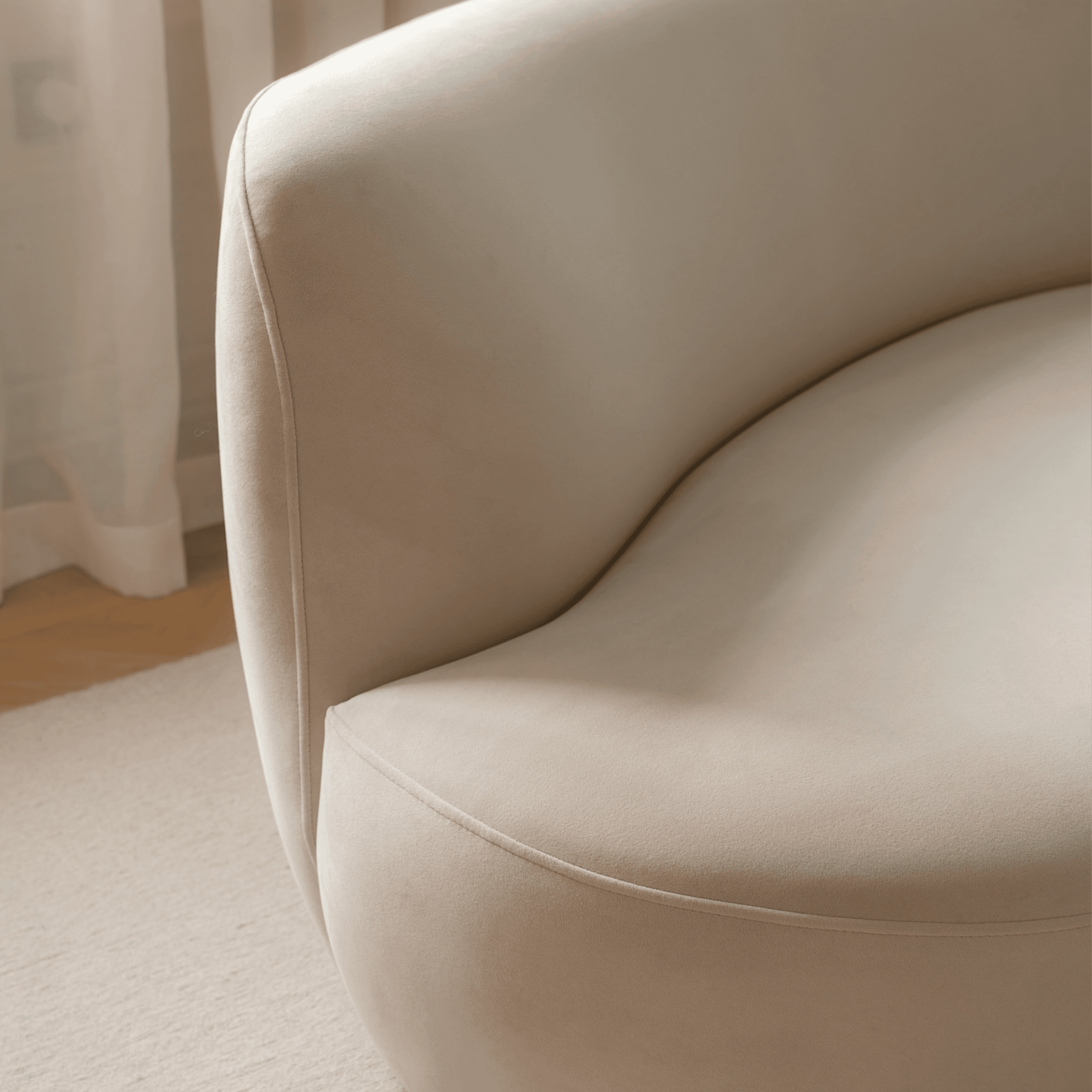 Moon 4-Sitzer Sofa Samt Greige 240cm