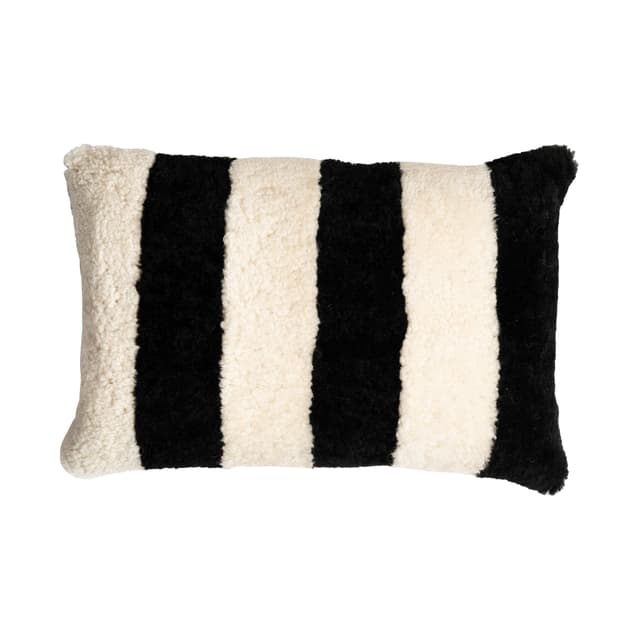 Rand Decorative Cushion Sheepskin Cream/Black 40x60