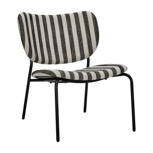 Longa Loungesessel Schwarz/Off-White