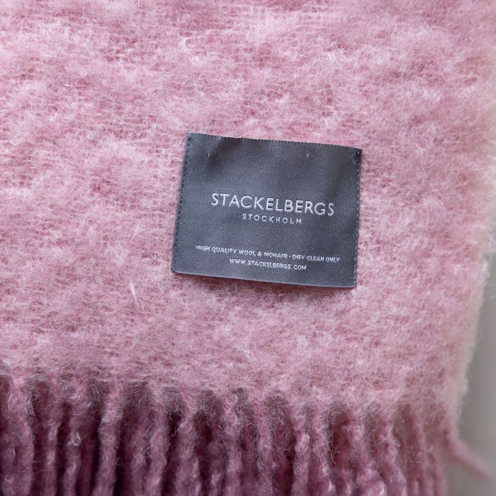 Mohair Pläd Mellow Rose/Brick Melange