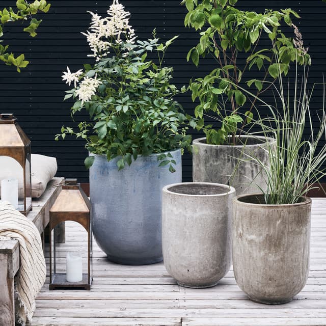 Pho Blumentopf Grau 2er-Set