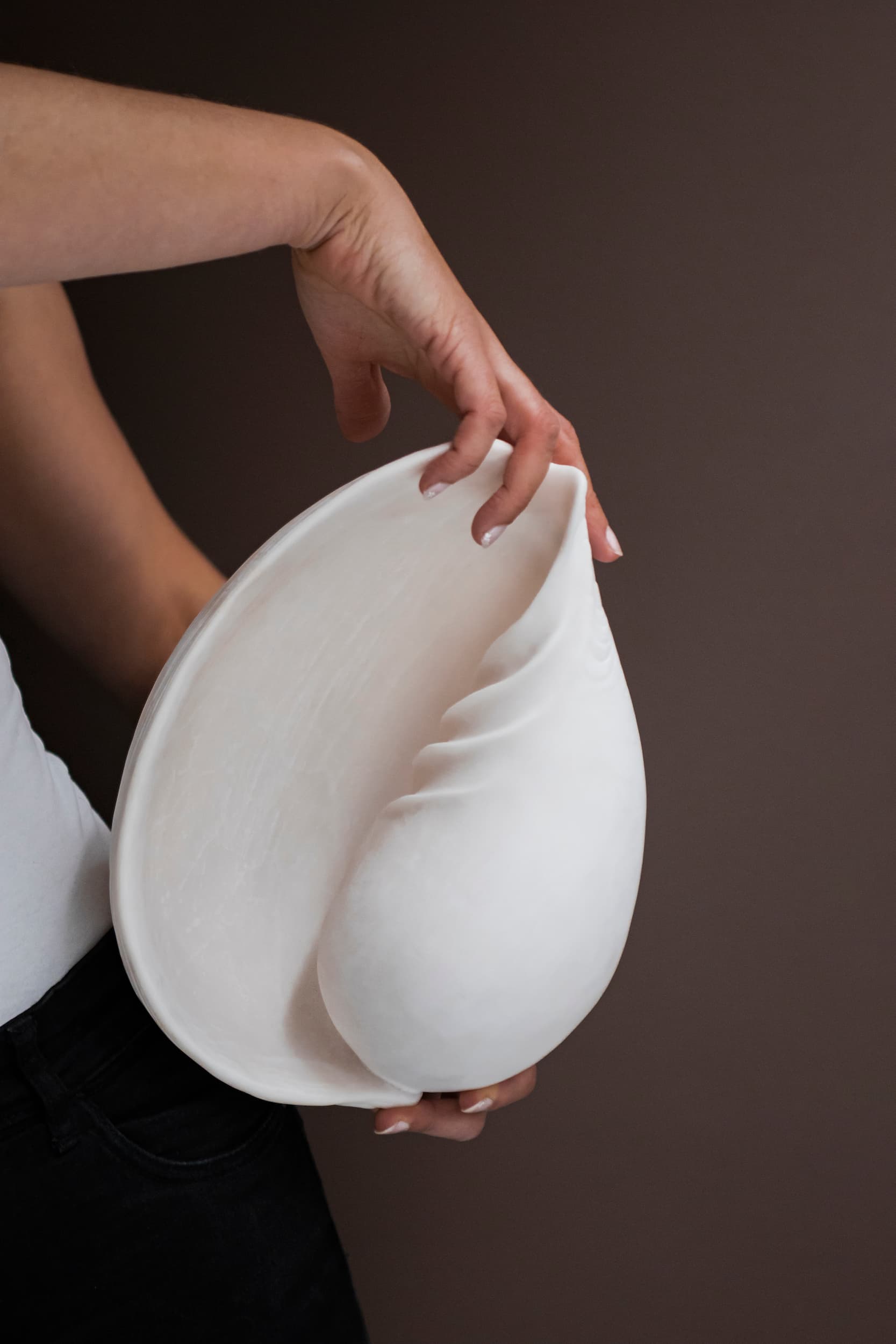 Conch Shell Decoration Off-White Large