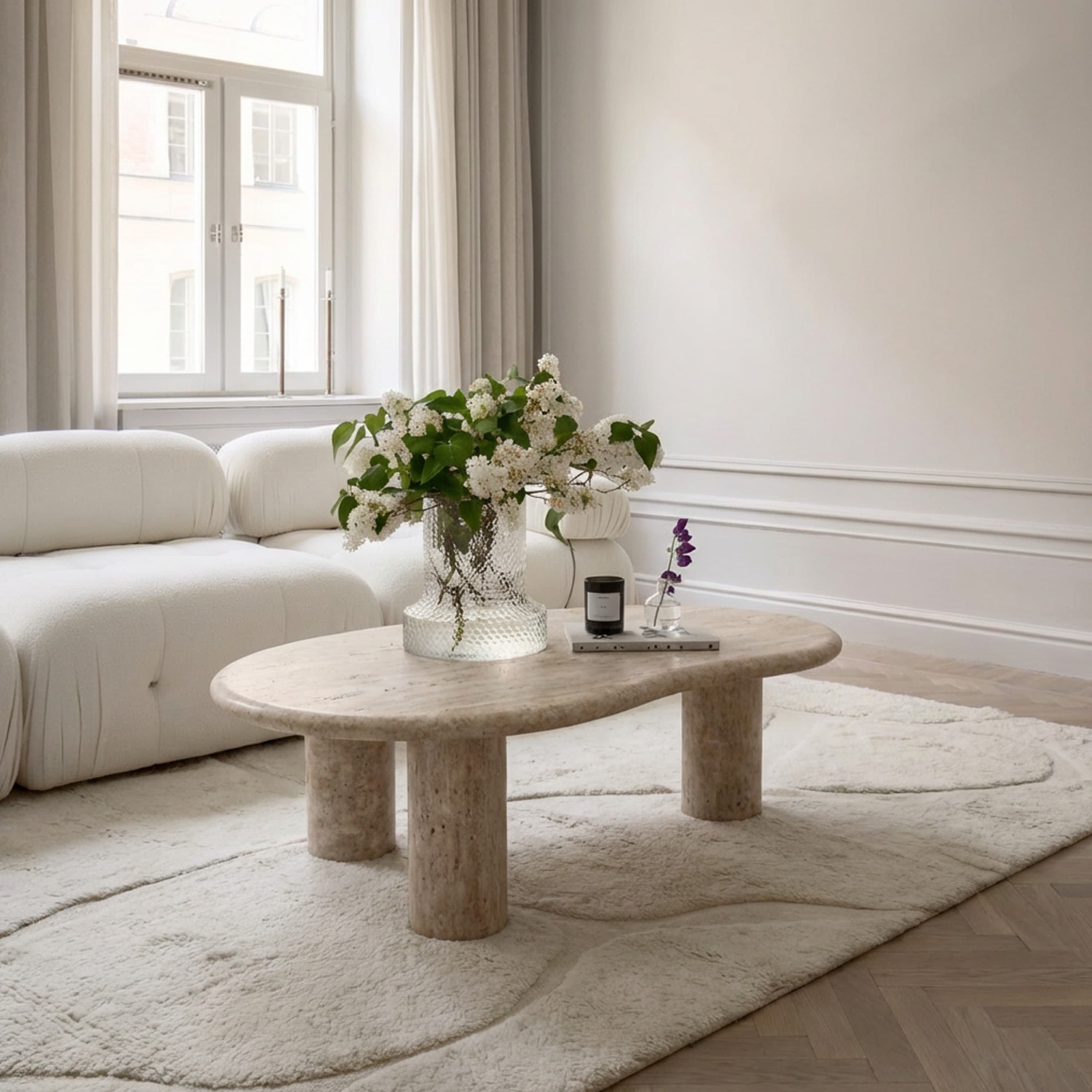 Luna Couchtisch Travertin 120cm