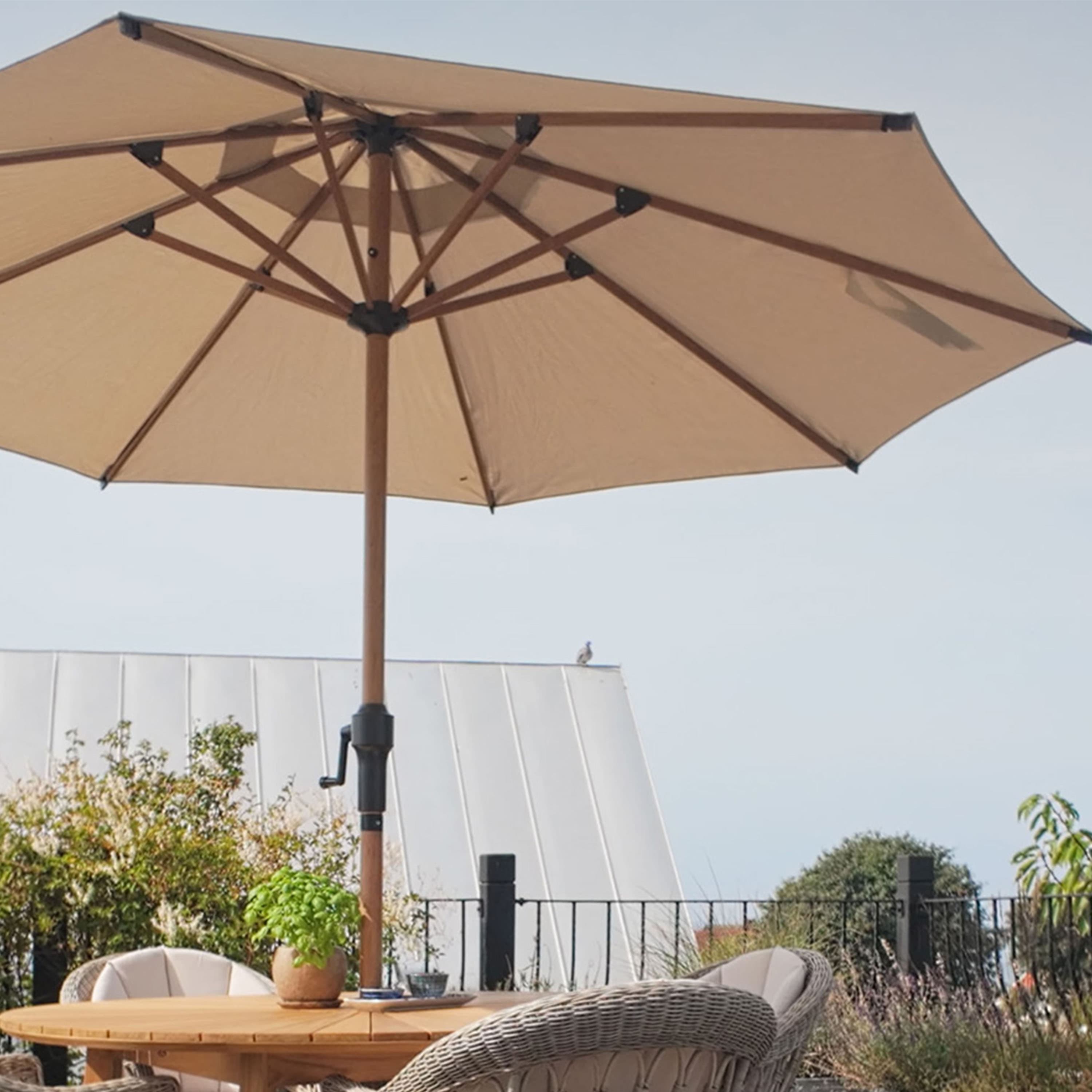 Parasol with Crank Dark Grey Ø300