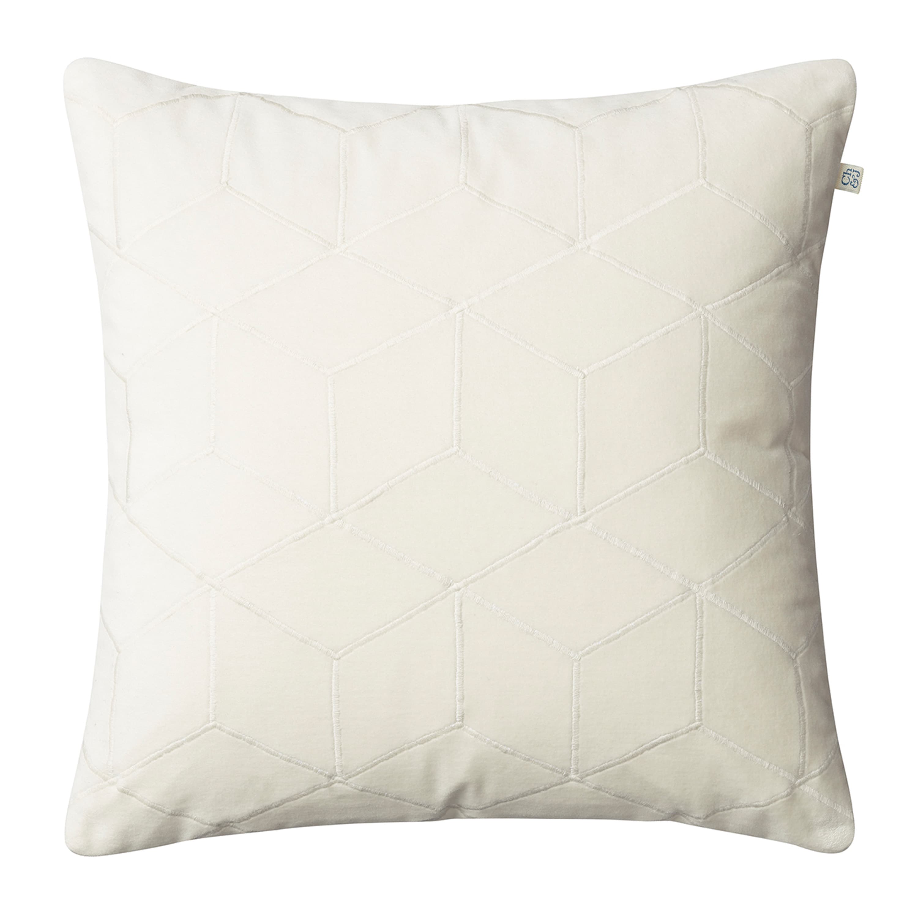 Vir Cushion Cover Velvet Ivory 50x50