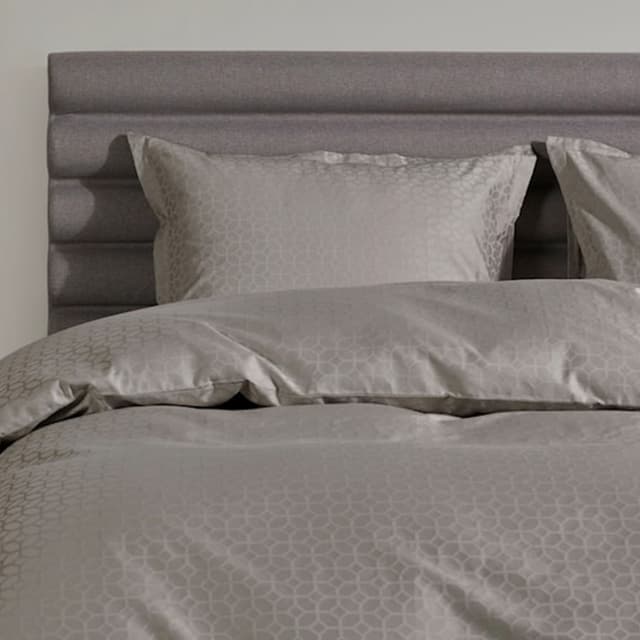 Satin Luxe Jacquard Kissenbezug Natur 50x60